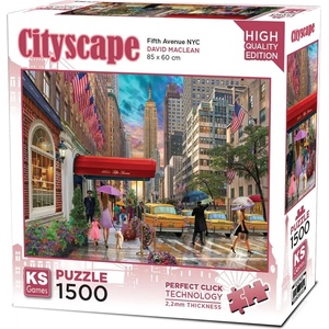 KS Games Пъзел KS Games от 1500 части - Пето Авеню, Ню Йорк (22045)