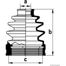 Sada měchů, hnací hřídel HERTH+BUSS JAKOPARTS J2883012