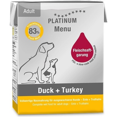 Platinum Natural Menu Adult Duck & Turkey 185 g