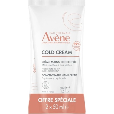 Avène Súprava krémov na ruky pre suchú až veľmi suchú pokožku Cold Cream 2 x 50 ml