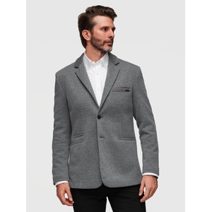 Ombre Clothing Мъжко плетено сако кройка SLIM FIT - светло сиво V2 M170 Ombre Clothing Ombre Clothing | Siv | МЪЖЕ | S