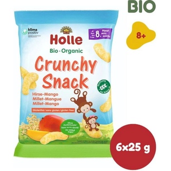 Holle Bio organické křupky jahelné s mangem 6x25g