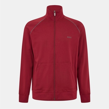 HUGO BOSS Поларено яке Boss Men's MixMatch Full Zipped Fleece Jacket - Dark Red 602