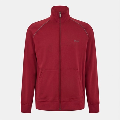HUGO BOSS Поларено яке Boss Men's MixMatch Full Zipped Fleece Jacket - Dark Red 602