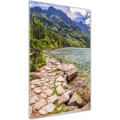 Vertikálny foto obraz sklenený Morské oko Tatry 50x100 cm