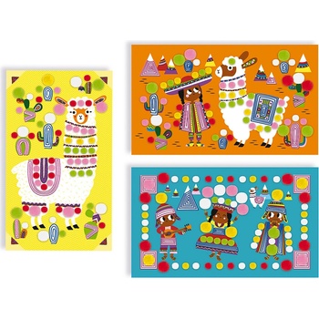 Janod Kreatívne hračky na tvorenie Lama s brmbolcami Atelier Sada Midi