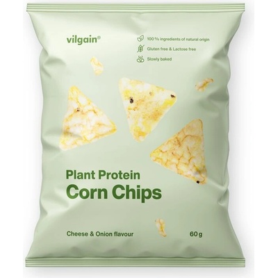 Vilgain Kukuričné proteínové chipsy BIO Cibuľa so syrom Multipack 12 x 60 g