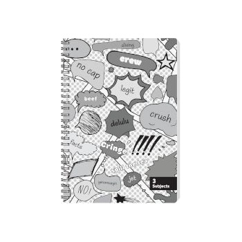 Sentio Тетрадка със спирала 17х25 см, 105 листа, 3 теми Comic