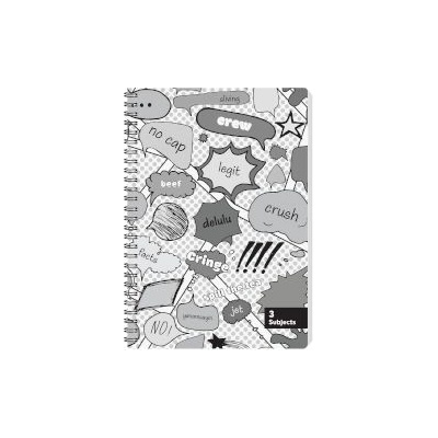 Sentio Тетрадка със спирала 17х25 см, 105 листа, 3 теми Comic