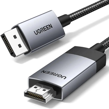 UGREEN Кабел Ugreen DP119 DisplayPort към HDMI, 4K, 60Hz, 1m, сив (15773)