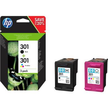 HP Мастило HP 301 original Ink cartridge N9J72AE Combo 2-Pack Standard Capacity Black and Colour cartridge (N9J72AE)