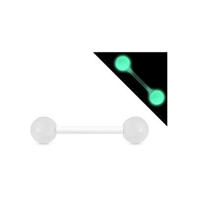 Šperky4U piercing do jazyka svítící ve tmě PJ01152-W