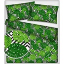 Bavlnená látka 481, vzor zelené listy, metráž 160 cm