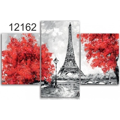 Divio Třídílný obraz na plátně Paříž, vzor 12162 Velikost: 60x90 cm