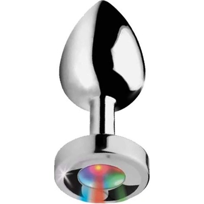 Passion labs Метален анален Butt Plug с LED светлини "VOBOB" 7 см размер - S