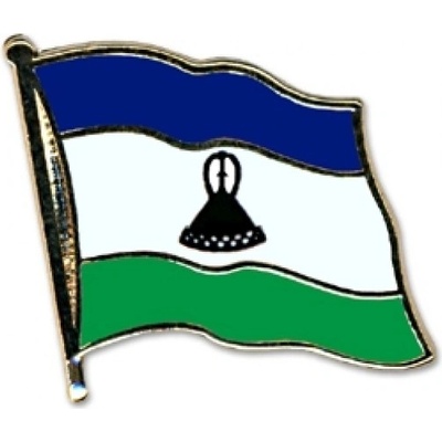 Odznak (pins) 20mm vlajka Lesotho - farebný