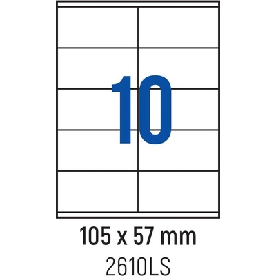 Spree Етикети лепящи 10 бр. , 105.0x57.0 мм, 100 л. , A4, кант 2 (3800884030431)