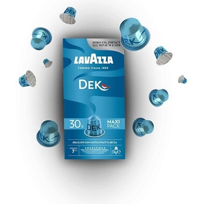 30 бр. алуминиеви кафе капсули Lavazza Espresso Dek съвместими с Nespresso®