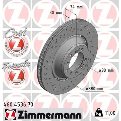 Brzdový kotúč ZIMMERMANN 460.4536.70 (460453670)