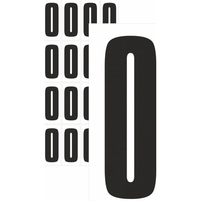 Čísla samolepící 0 černá samolepící vinylová fólie 15 mm písmo - aršík 36 ks – Zboží Dáma