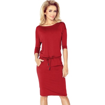 Image 1 of Numoco Миди рокля с 3/4 ръкав в цвят бордо 13-66nmc-855 - Бордо, размер xs