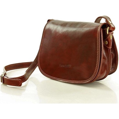 Mazzini Marco dámska kožená crossbody kabelka L127b hnedá