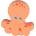 Lule Toys Дървена бебешка дрънкалка Lule - Октопод (8811-O)