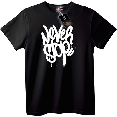 NOONEBRAND Тениска Никога не Спирай Урбан - 2XL, Black