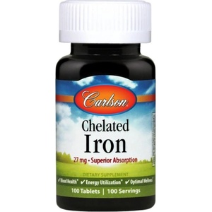 Carlson Labs Chelated Iron 27 mg [100 Таблетки]