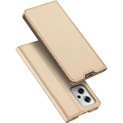 Pouzdro DUX stylové PU kožené Xiaomi Poco X4 GT 5G - zlaté