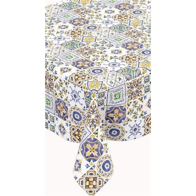 Ubrus PVC 191A Maroccan modro-žlutý metráž, 20 m x 140 cm, IMPOL TRADE