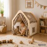 Pepita дървена детска Палатка за игра 107, 5 x 97 x 90 см - Къщичка (W08L173)