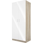 Bogdan Furniture I Гардероб Mod 1007, Сонома арвен с Бял гланц, 800/525/1910