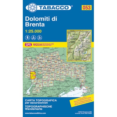 Dolomiti di Brenta (Tabacco - 053) - turistická mapa | knihynahory.cz
