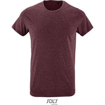 Sol's Collection tričko Regent krátký rukáv pánské COT-250553t5500 Melír oxblood