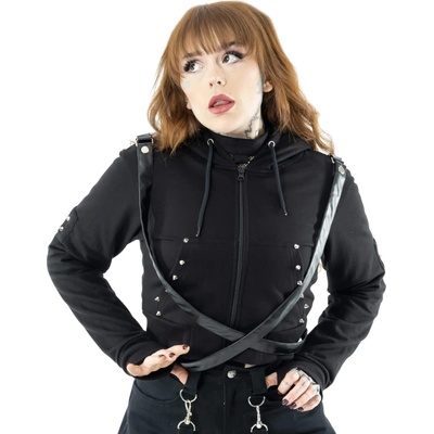 HEARTLESS дамскo худи HEARTLESS - GOLDIE - ЧЕРНО - POI1438