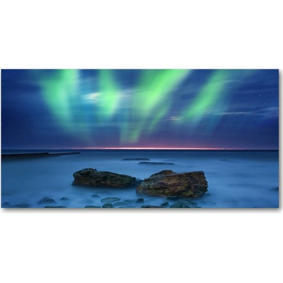 Foto obraz sklo tvrzené polárna žiara 100x50 cm
