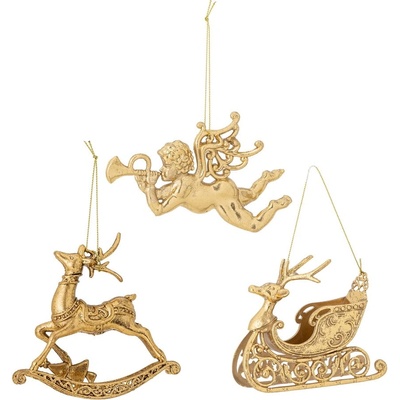 Bloomingville Коледни украси в комплект от 3 бр. 10 cm Anisa - Bloomingville (82061079)