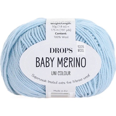 Příze DROPS Baby merino uni color 24 - světlá modrá