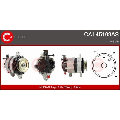 ALTERNATOR 12V 55A MANDO CAL45109AS