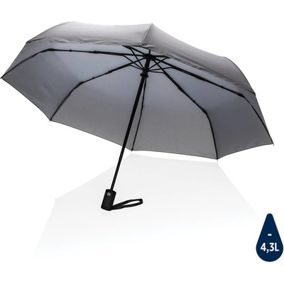 Impact 190T pongee RPET Aware deštník auto-open/close šedý
