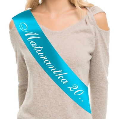 Šerpa "Maturantka" - tyrkysová / bílá – Zbozi.Blesk.cz