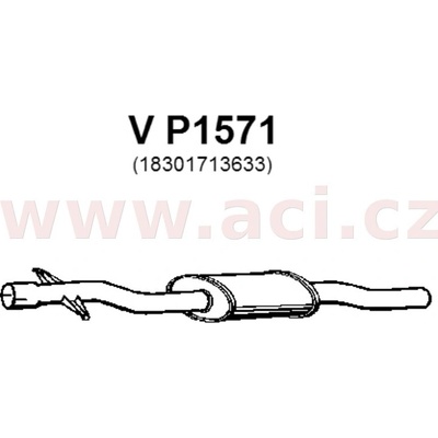 Střední díl výfuku FENNO/IMASAF ACI V P1571