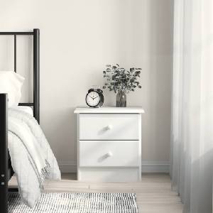 vidaXL Нощно шкафче бяло ALTA 41x35x41 см бор масив (353916)