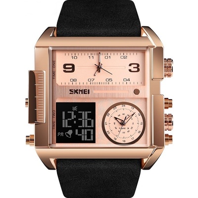 Skmei 1391 duální 3 times Rose gold Černé Cavaldi SKM1391RGC