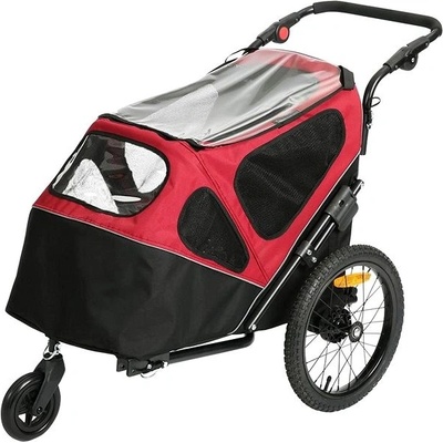 Duvo+ Pet trailer 2-in-1 Príves na bicykel pre domáce zvieratá a bugina v jednom do 30kg 123 x 62 x 96 cm