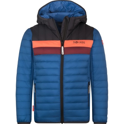 TROLLKIDS Детско синтетично яке Trollkids Kid's Eikefjord Jacket Synthetic jacket - Alpine Blue / Black / Radiant Red / Chestnut - размер 122 (EU) (703-3293-1321)