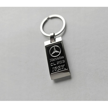 Prívesok na kľúče MERCEDES ML C E A B G S SLK W 116 123 GLC 220 + gravírovanie