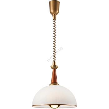 LAMKUR Висяща лампа CHIARA 1xE27/60W/230V тъмнокафява/бук (LA50065)