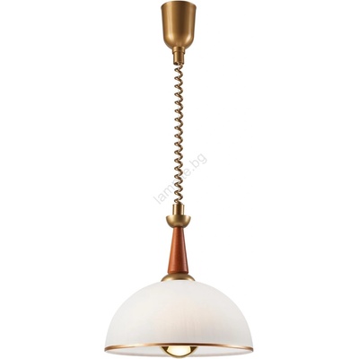 LAMKUR Висяща лампа CHIARA 1xE27/60W/230V тъмнокафява/бук (LA50065)